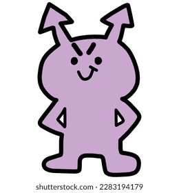 In this page, We offer the clip art of a bikin standing. It is an image of a devil or an evil person.