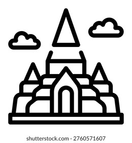 This Pagoda icon is suitable for Thailand Culture.