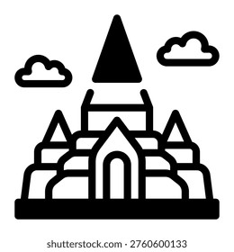 This Pagoda icon is suitable for Thailand Culture.