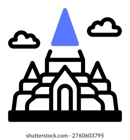 This Pagoda icon is suitable for Thailand Culture.