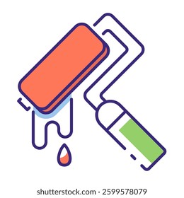This Paint roller icon is suitable for May Day, Labour Day, etc