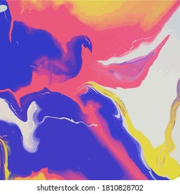 this painting handmade with pour technique, and combain more than three color.