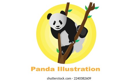 This panda animal illustration is perfect for you to use as a logo or symbol design to use for your institution or event