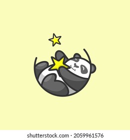 this is a panda illustration logo