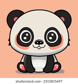 This panda illustration vector graphic is perfect for adding a touch of cuteness to your designs. Use it for various projects, including children's books, merchandise, and more.