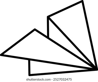 This paper airplane doodle is perfect for creative design projects, educational material, or whimsical social media posts. Its playful design adds a sense of fun and adventure.