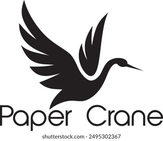 Este es el diseño del logotipo de la grúa de papel . 