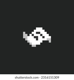 this is paper icon in pixel art with white color and black background ,this item good for presentations,stickers, icons, t shirt design,game asset,logo and your project