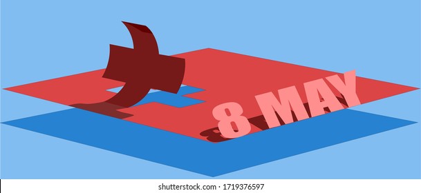 This is a paper style cut in a cross and 8 may.