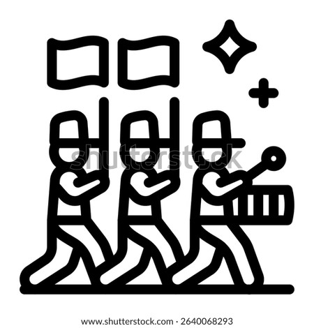 This Parade icon is suitable for 4th of July, Independence Day, etc