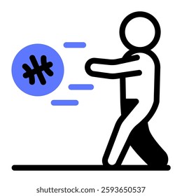 This Pass icon is suitable for Basketball, Sport Event, etc