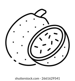 Este ícono de Passionfruit es adecuado para Beautiful Tropical Country, etc.