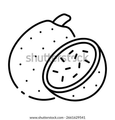 This Passionfruit icon is suitable for Beautiful Tropical Country, etc.