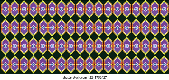This pattern is an application. by bringing Thai pattern templates to rearrange to be beautiful suitable for decorating and decorating