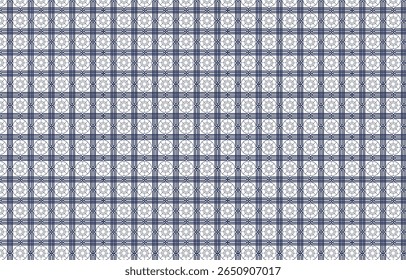 This pattern features a repetitive lotus-inspired motif within a structured grid.

The symmetrical design conveys a sense of balance, peace, and precision.

Its minimalist linework gives it a modern y