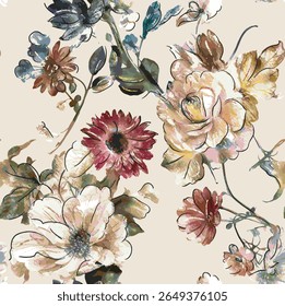 This pattern was hand-drawn digitally using Photoshop with a tablet, not generated using AI tools.
Abstract watercolor brush strokes in vivid colors on soft pastel backgrounds. Perfect for textile des