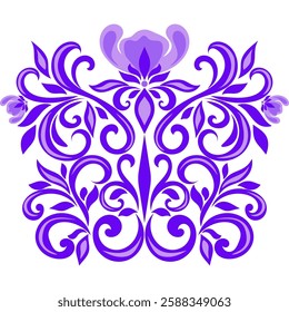 This pattern is inspired by nature, specifically the flowers lavender and iris. In the Art Nouveau style, it combines flowing lines and graceful shapes, creating a sense of movement and harmony.