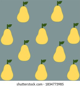 This is the pattern made of yellow pears (vector art)