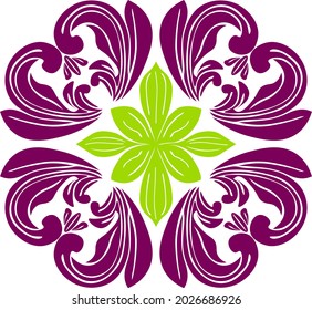 this pattern origins from Minangkabau ethnic in west sumatera of Indonesia. The name of this pattern is tampuak manggih that looks like mangosteen with a flower in the middle