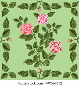 This pattern of roses is perfect for decoration.