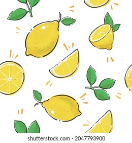 This is the patttern of fresh lemon fruit. You should use this to pajamas design or wallpaper decoration, etc.