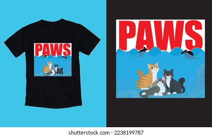 This is PAWS t shirt design with rats, Super cute design for t shirt!