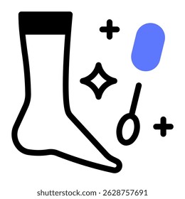Este ícone de pedicure é adequado para Salão de beleza, Spa, Barber Shop, etc