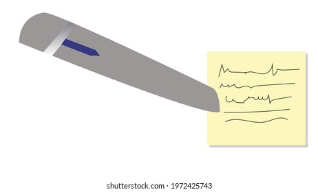 This is a pen and note background.