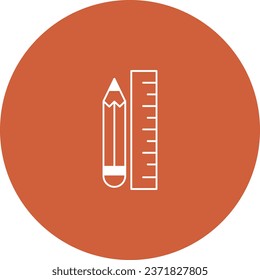 This is pencil and ruler Line Vector Icon easily modified with filled and trendy colours combination, you'll find representations of essential of icon concepts.

