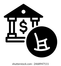 Este icono de Pensión es adecuado para Jubilación, Pensión y Actividades de Ancianos.
