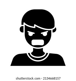 this is a people expression icon using solid style