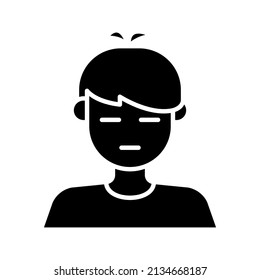 this is a people expression icon using solid style
