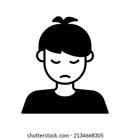 this is a people expression icon using solid style