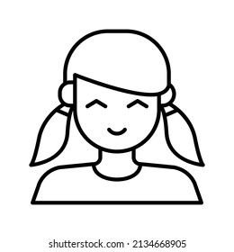this is a people expression icon using outline style