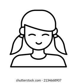 this is a people expression icon using outline style