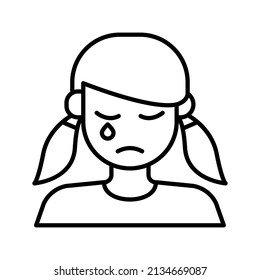 this is a people expression icon using outline style