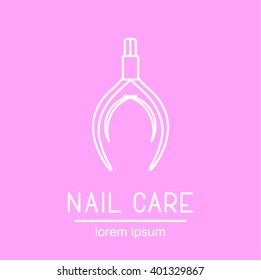 This is perfect linear illustration or logotype of manicure and pedicure topic. There are tools for beauty for your web needs. 