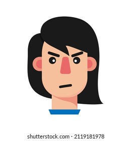 This is a person face emoticon that uses a simple flat style ready to be used for your project project purposes or used as a sticker