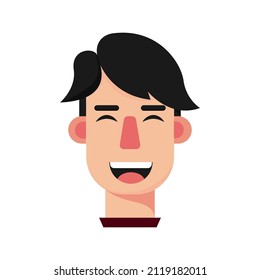 This is a person face emoticon that uses a simple flat style ready to be used for your project project purposes or used as a sticker