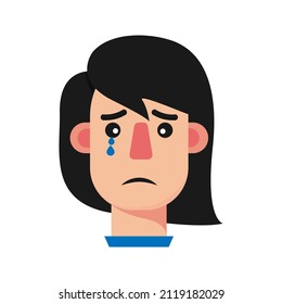 This is a person face emoticon that uses a simple flat style ready to be used for your project project purposes or used as a sticker