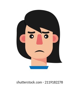 This is a person face emoticon that uses a simple flat style ready to be used for your project project purposes or used as a sticker