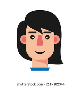 This is a person face emoticon that uses a simple flat style ready to be used for your project project purposes or used as a sticker