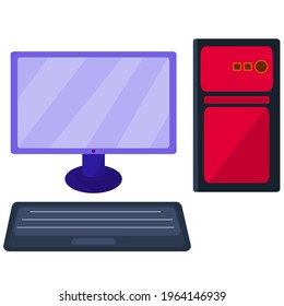 This is  a personal computer with monitor, keyboard and CPU