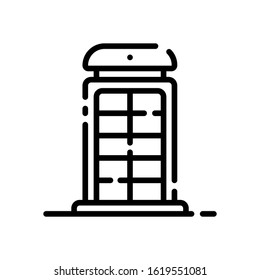 this is phone box vector icon on a white background.