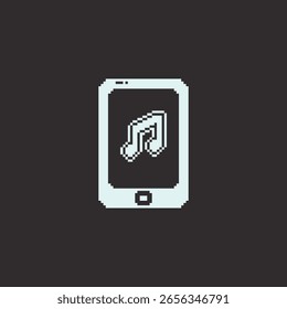 Dies ist ein Telefon-Symbol in Pixel-Kunst mit einfacher Farbe und schwarzem Hintergrund, dieses Element gut für Präsentationen, Aufkleber, Symbole, T-Shirt-Design, Spiel-Asset, Logo und Ihr Projekt