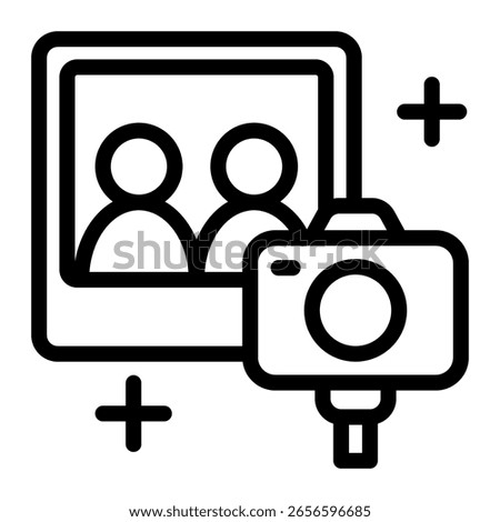 This Photo Booth icon is suitable for prom, school party, etc.