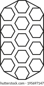 This photo shows a simple image of a croffle. Black and white logo icon.
