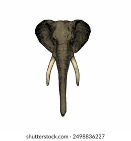 This picture is animal ilustration vector of elephant isolated design template 