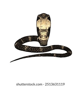 Esta imagem é ilustração animal vetor design isolado de cobra cobra naja