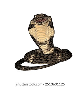 Esta imagem é ilustração animal vetor design isolado de cobra cobra naja